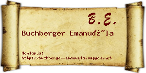 Buchberger Emanuéla névjegykártya